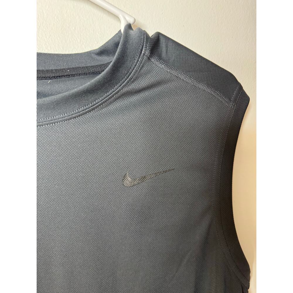 Nike Dri-Fit Sleeveless Athletic Top Gray Workout Shirt Large - Picture 5 of 5